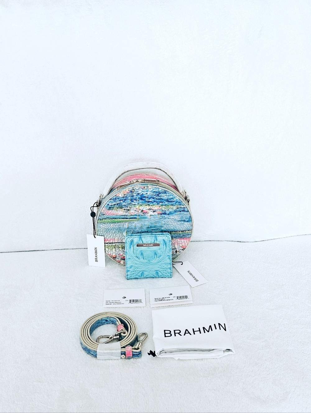 NWT Brahmin STAYCATION Lane W/ TROPIC BLUE Jane Wallet